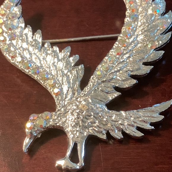 Vintage Rhinestone Bird Pin - Picture 2 of 4